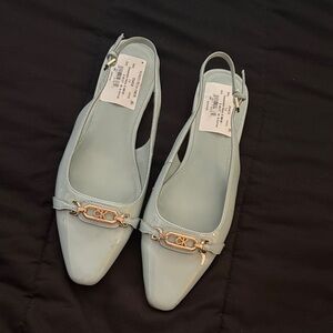 Calvin Klein Women's Light Blue Slingback Flats